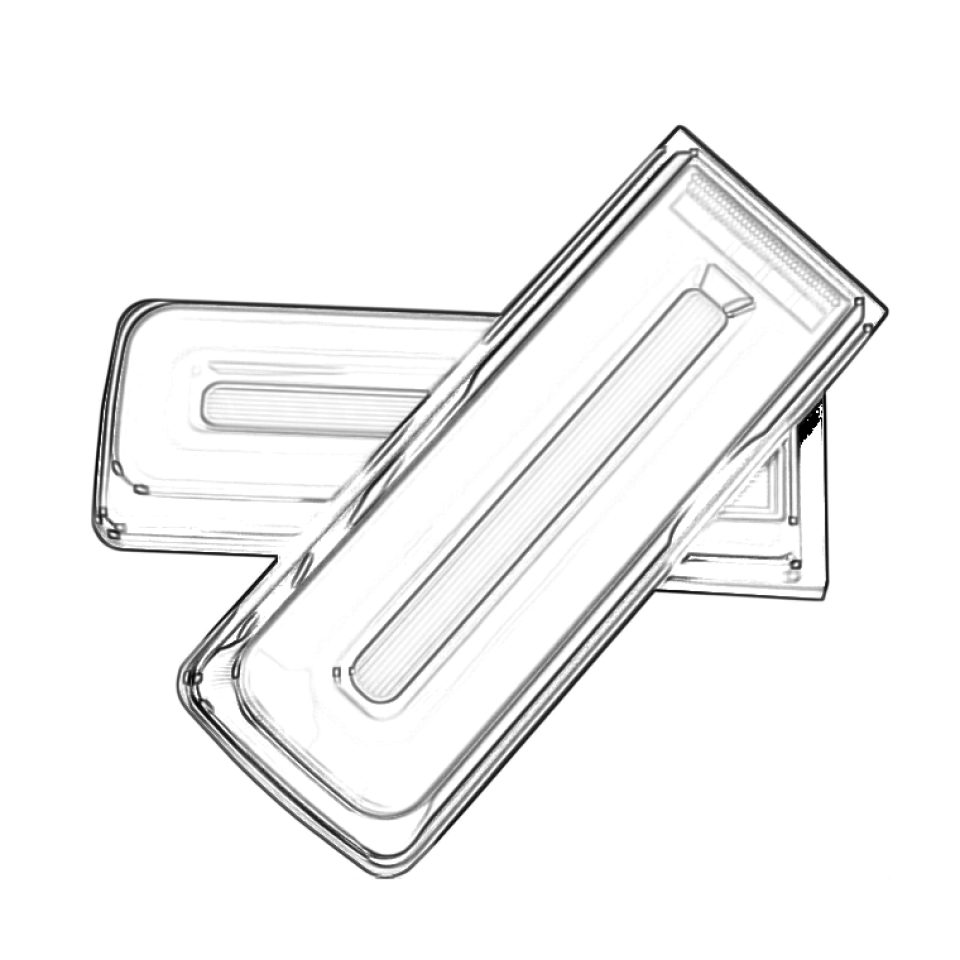 for benz 09-18 g class smoke upgrade tail light - 背面图